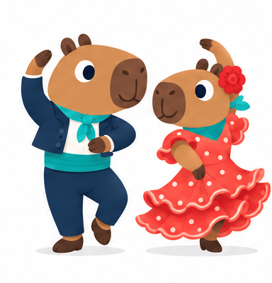 Ilustración del capibara de GRUPOS