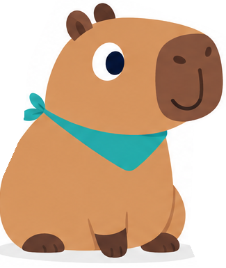 Ilustración del capibara de GRUPOS
